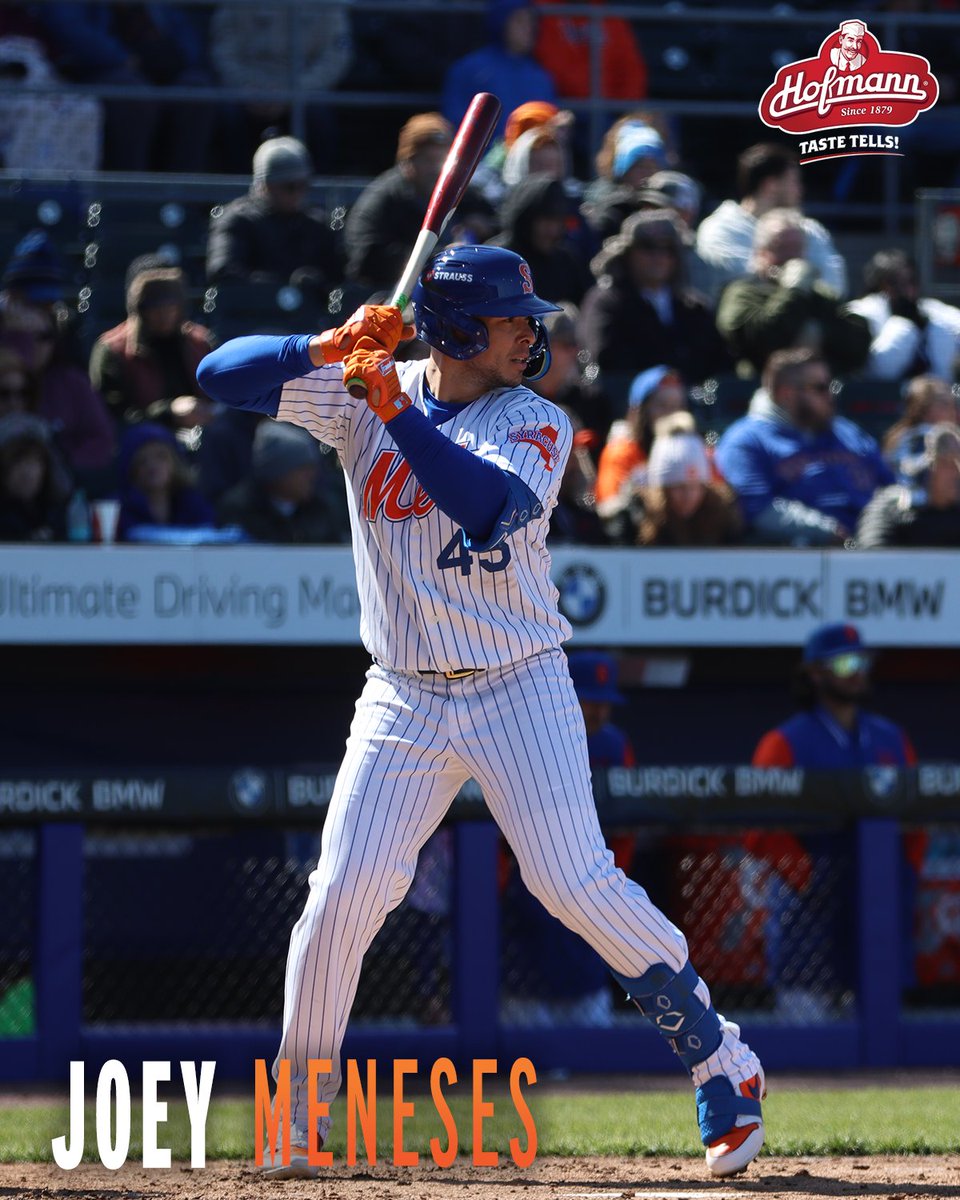 SyracuseMets's tweet photo. #OhSnap Today’s Hofmann Hitman is Joey Meneses! If he gets a hit in today’s game, one lucky family will win a Top Dog Prize Package Courtesy of @hofmannsausage! #tastetells https://t.co/PCmtkiVjIL