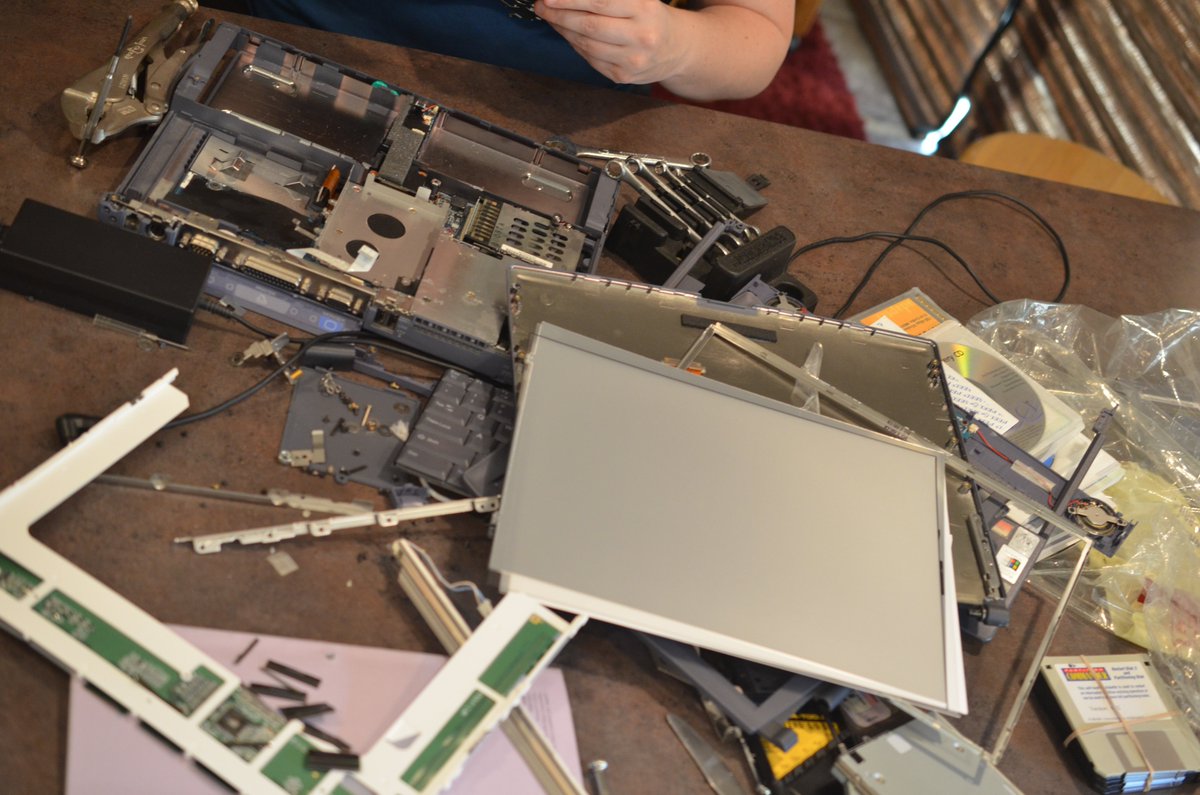 perishable's tweet image. This is what I do to old #computers, no matter how mint or complete.