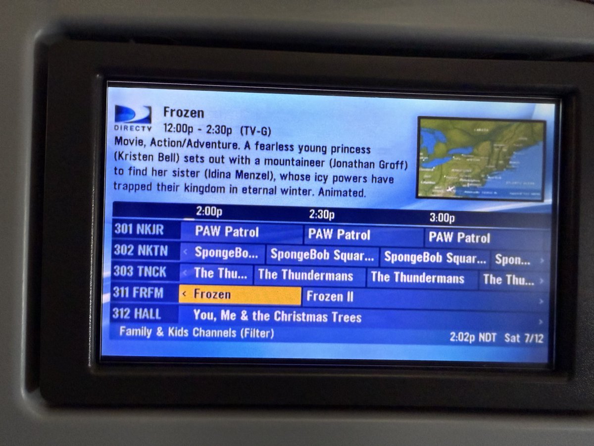 Gena_I_Gorlin's tweet image. 5yo just experienced regular cable TV for the first time (via United’s in-flight DirectTV service), and is now weeping inconsolably upon discovering that she can’t rewind to the beginning of the movie :’(