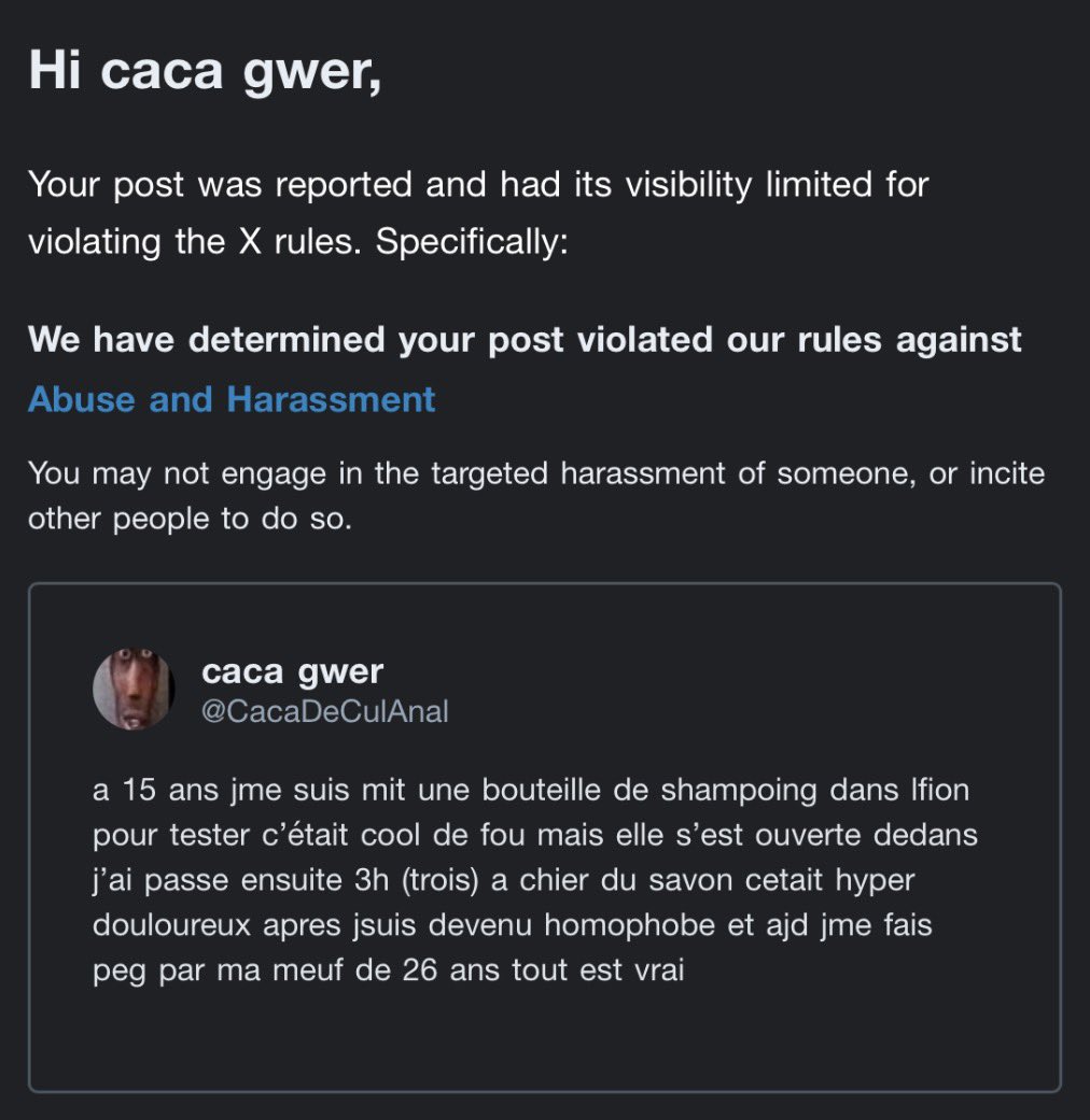 CacaDeCulAnal's tweet image. MAIS MON POST IL INCITE A HARCELER QUI A PART MOI MEME