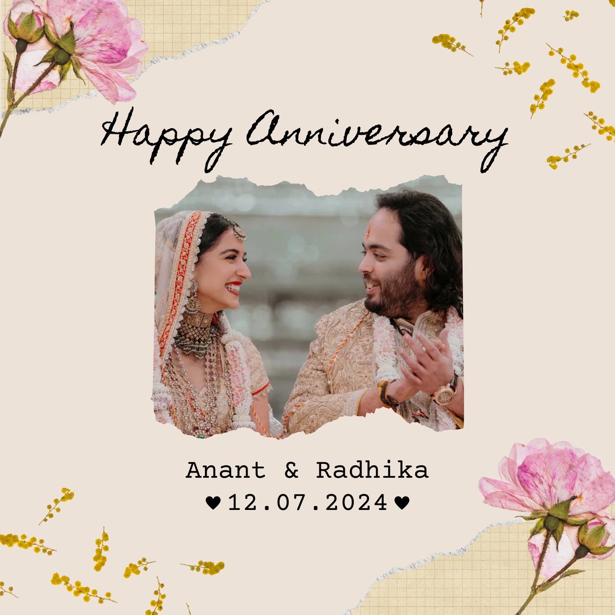 GGrrao's tweet photo. Witnessed Anant Ambani and Radhika's wedding, where tradition whispered through every moment. A celebration of pure elegance, where the beauty of their union was in the heartfelt simplicity and the grace of timeless rituals brought to life. 
 #12thJulyDayOfLove https://t.co/o9Mx0GoRCv