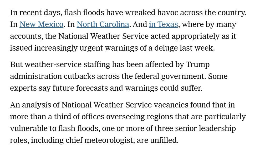 ericgeller's tweet image. &quot;The weather service&apos;s Houston-Galveston office, which straddles an area that sees frequent hurricanes but is also known as &apos;flash flood alley,&apos; currently has no chief meteorologist, science operations officer or warning-coordination meteorologist...&quot; nytimes.com/interactive/20…