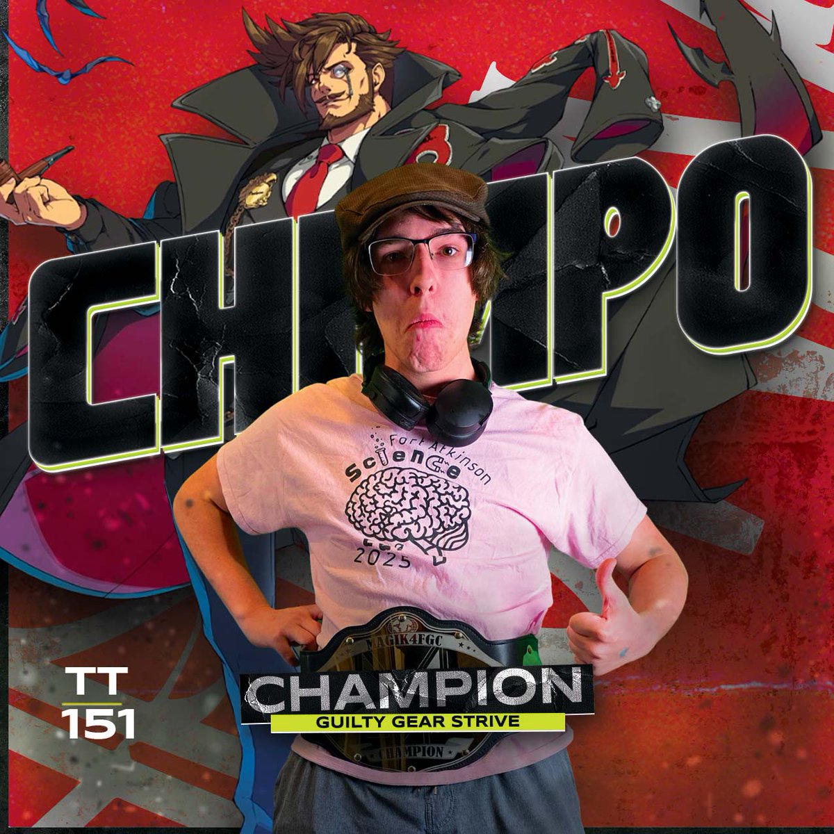 Groove select:// TT 151 Champions
🏆ULT-<a href="/GladitzGray/">UP | Gray</a>
🏆T8-<a href="/rmnlegends/">Nick RM</a>
🏆SF6-<a href="/LordJAK55/">SR | JAK</a>
🏆GGST-<a href="/chimpo383/">Cal Mar</a> 
#WISMASH #FGC