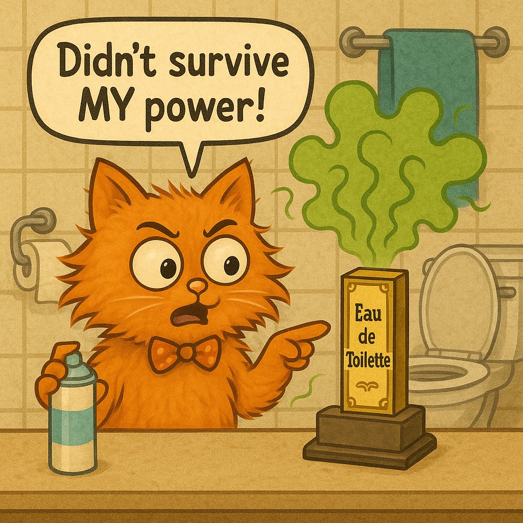 fartykittyhere's tweet photo. “FartyKitty reviewing fancy toilet sprays: ‘Didn’t survive MY power!’”#fartykitty #fartcoin #crypto #bitcoin #btc #cryptocurrency #cryptonews #bitcoinnews #cryptotips #memecoin #memecoins #dogecoin
#cryptomemes #viral #goviral #cats #catedits #catsofinstagram https://t.co/cOXJzZ2Mrt