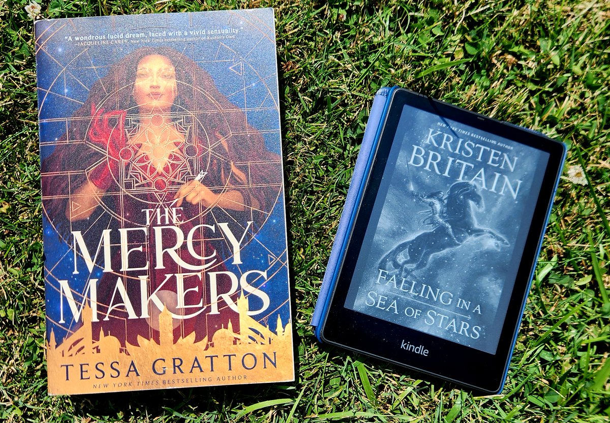 This week I’m focusing on two books, my paperback porch read – The Mercy Makers by <a href="/tessagratton/">Tessa Gratton</a> – and my take-it-everywhere ebook read – Falling in a Sea of Stars by Kristen Britain.

What are you reading? #reading #books #fantasy #kickasswomen

sallybend.wordpress.com/2025/07/12/sta…