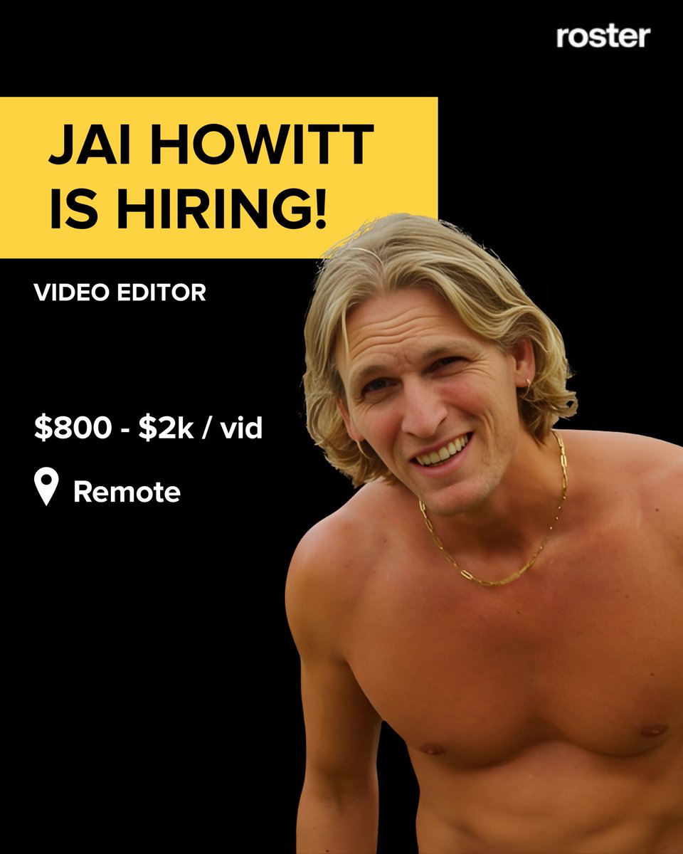 Roster | AI creator hiring platform tweet media