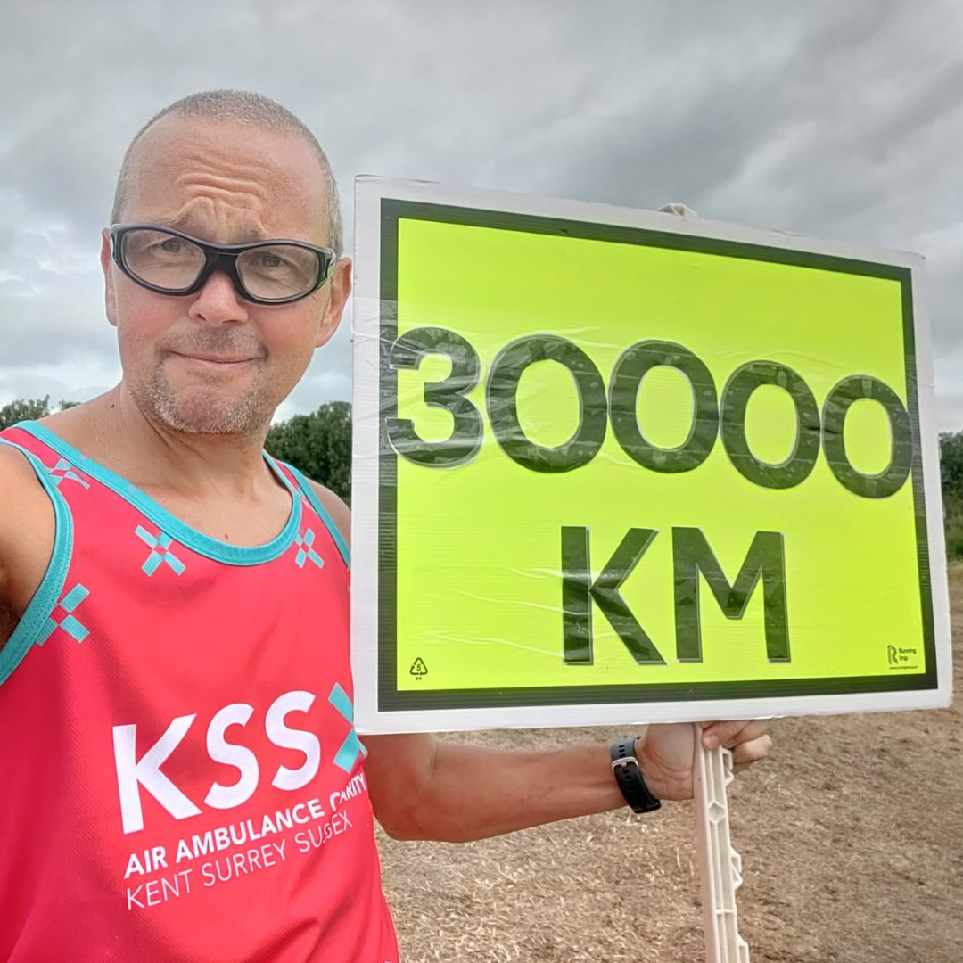 🎉 Huge thanks to Steve Wolfe, who marked his 51st birthday last week by hitting 30,000km in his Run The World challenge! 

He’s raised £6.1K+ for KSS and runs 5K every day since 2017.
Support his journey:
👉 justgiving.com/page/steve-wol…
