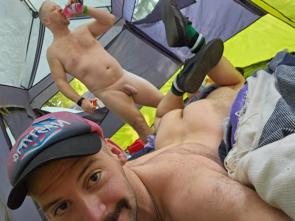 Naked Camping with my fav boy <a href="/MisterMilkyXXX/">Mister Milky 💦</a> who’s going to join us next time?!?