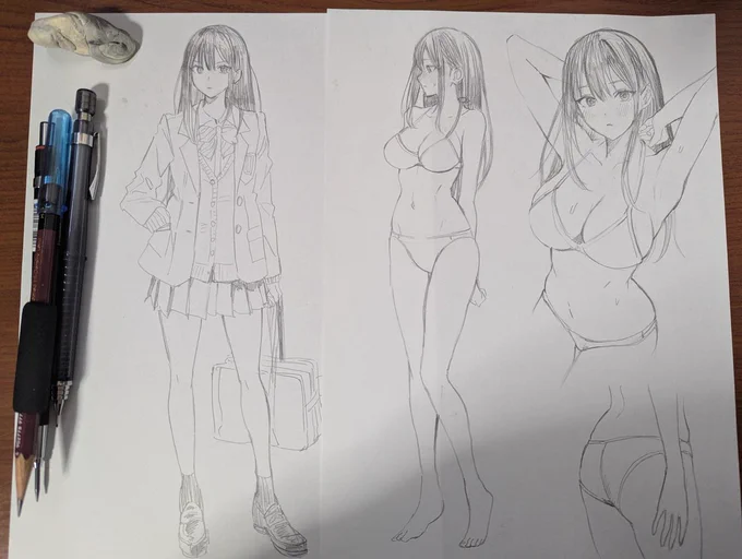 クールな彼女のホットな水着 