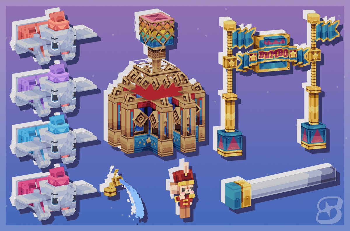 Dumbo the Flying Elephant 3D models 🐘

#minecraft #lowpoly #Blockbench