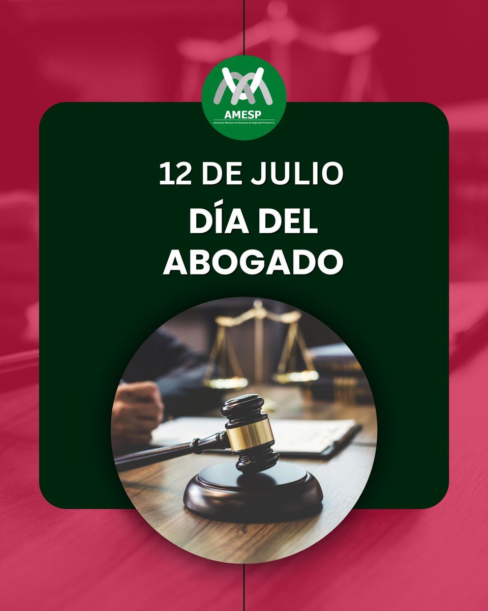 🎉⚖️ Hoy celebramos a quienes con su conocimiento, ética y compromiso construyen un país más justo y seguro.

¡Feliz Día del Abogado!

#DíaDelAbogado #AMESP #Legalidad #SeguridadPrivada #Justicia #Compromiso