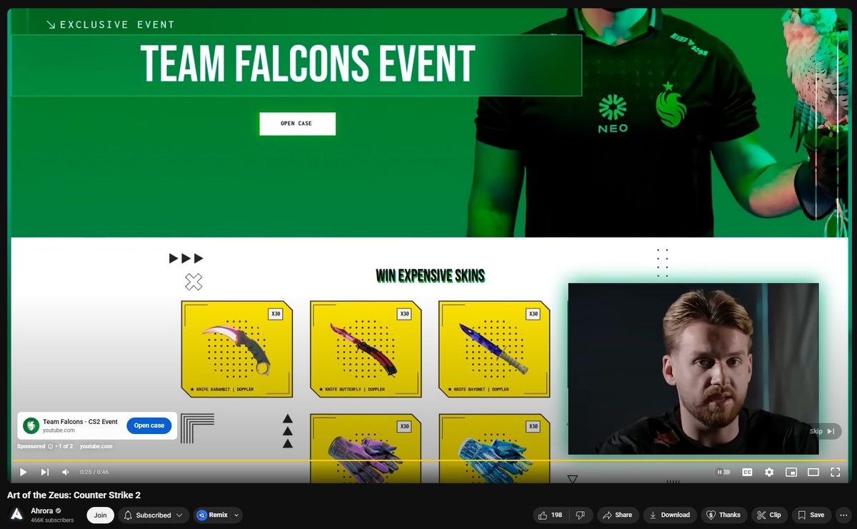 Michael DeLisi (@theahrora) on Twitter photo There's NO WAY this ad is still running <a href="/TeamYouTube/">TeamYouTube</a>
How much money have they made from this SCAM???
crazy. They banned the actual Falcons channel a while ago too 💀 There's NO WAY this ad is still running <a href="/TeamYouTube/">TeamYouTube</a>
How much money have they made from this SCAM???
crazy. They banned the actual Falcons channel a while ago too 💀