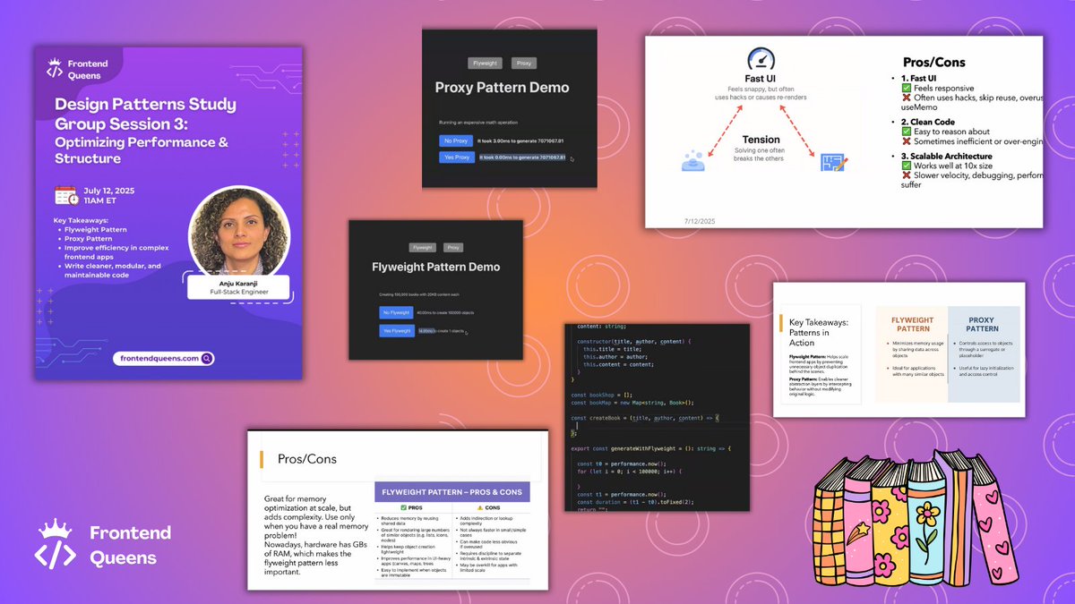 We just wrapped up an amazing Design Patterns Study Group session! 🚀 

👏 Huge shout-out to Anju Karanji for the brilliant Flyweight &amp; Proxy demo (that bookshelf example! 📚⚡). So clear and impactful. 🙌 

Thanks to everyone who joined - let’s keep leveling up! 💪✨