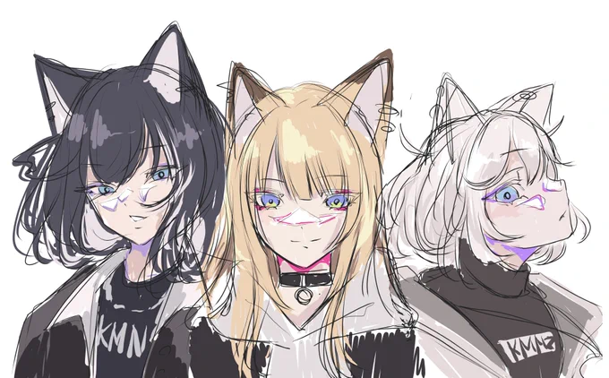 練習で描いたけどKMNZさん難しくね???? Hzの絵師さんどう描いてんねんっ!?