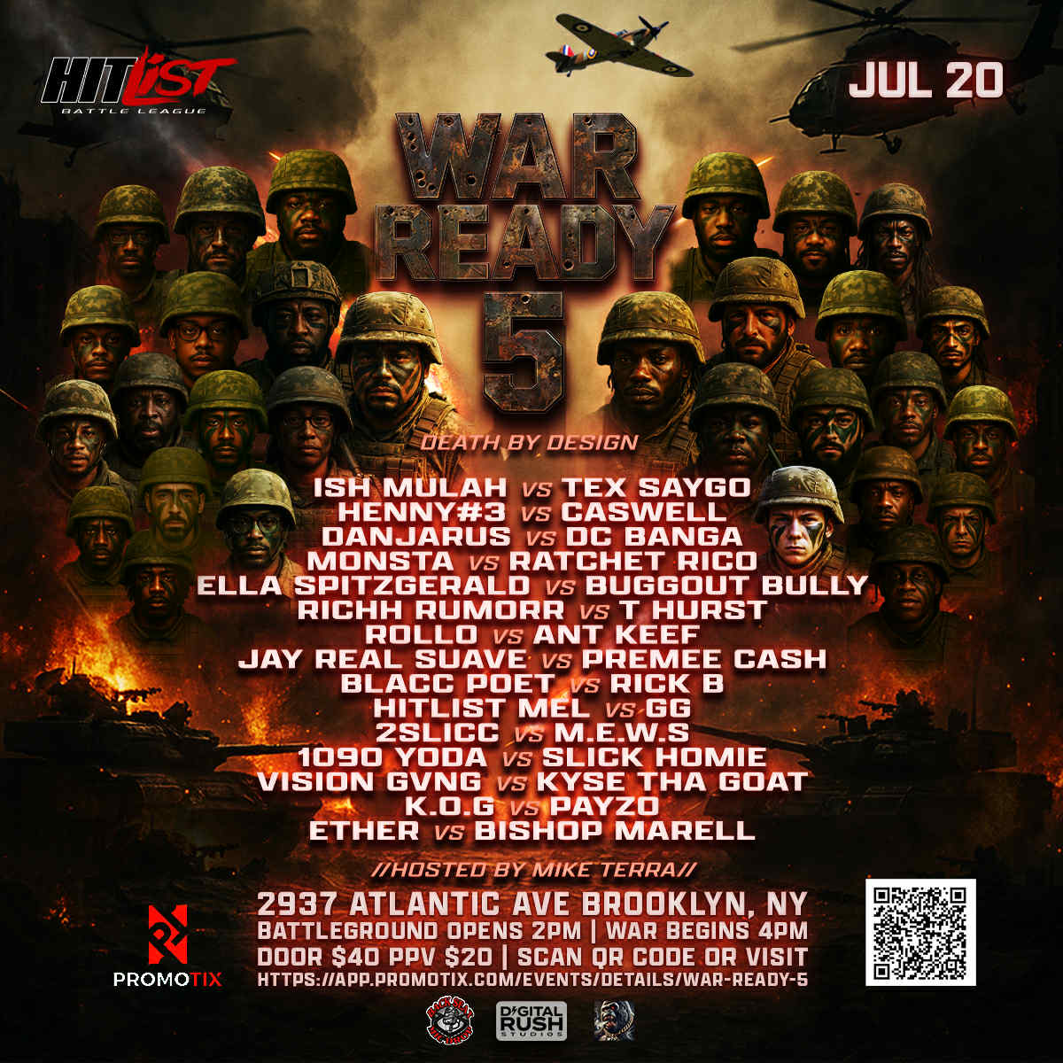 Full flyer here July 20th we outside in Brooklyn!!!!