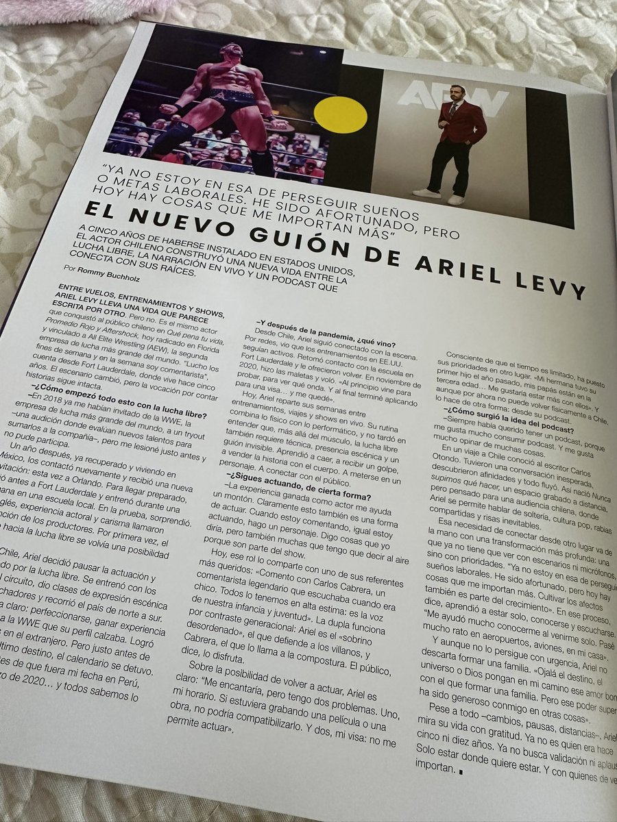 nd_locutor's tweet image. Muy buena nota de @Revista_Velvet al actor chileno @_ariellevy sobre su vida en los Estados Unidos.