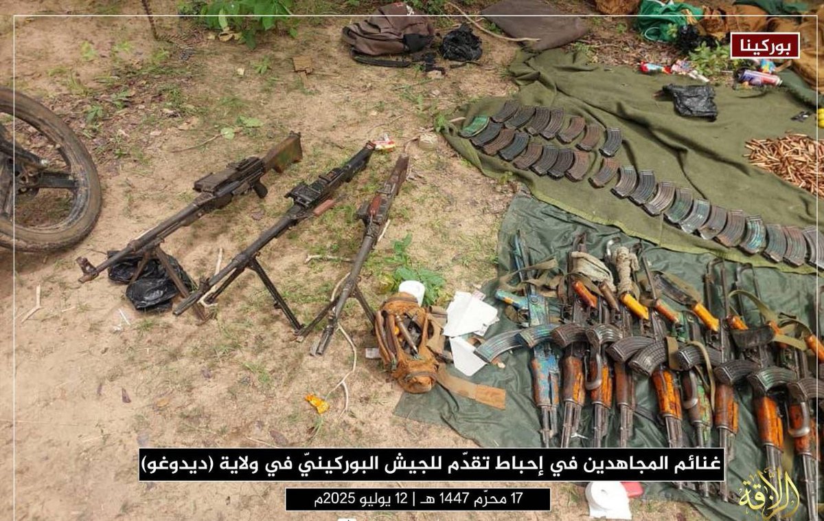 KargnHasret's tweet photo. #BurkinaFaso
#Jnım claimed, 16 soldiers were killed, a mortar, rifles and ammunition were seized and 21 motorcycles were destroyed in an ambush in #Dedougou https://t.co/nvcuvfFSt6