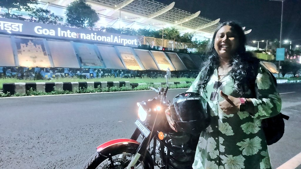 जोहार गोवा 🙏  #BikerGirl #MonsoonRide #LiveToRide 
#WeekendVibes #CostalRide