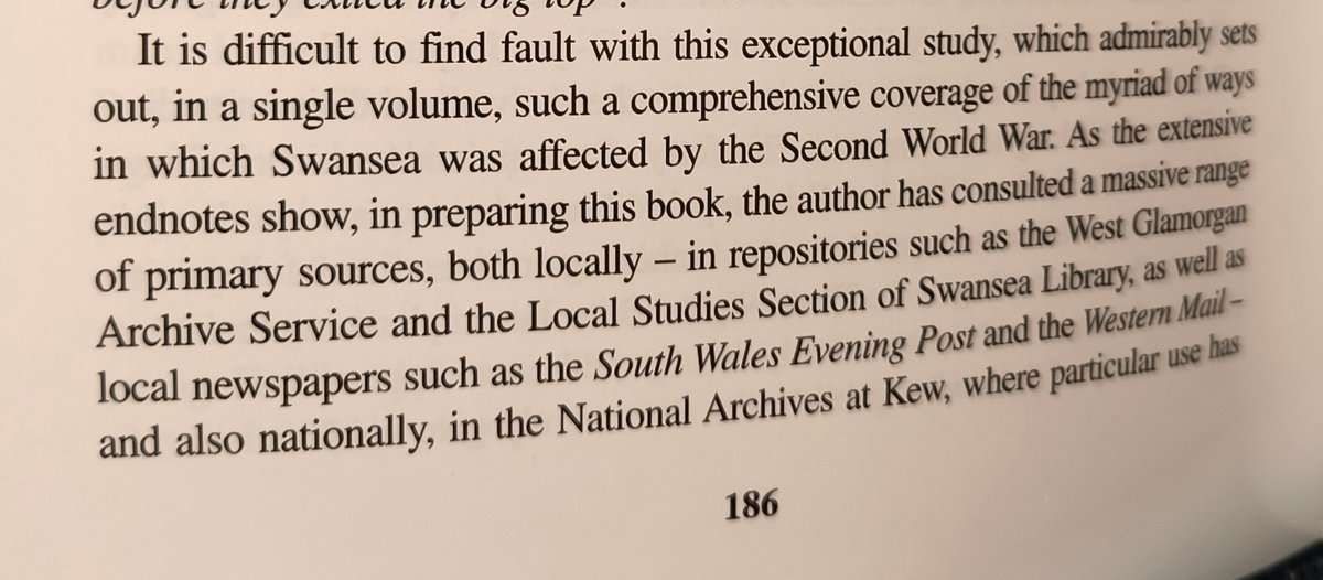 BernardLewis8's tweet image. Extracts from the review in the Swansea History Journal of my 2024 book, "Swansea and the Second World War"...