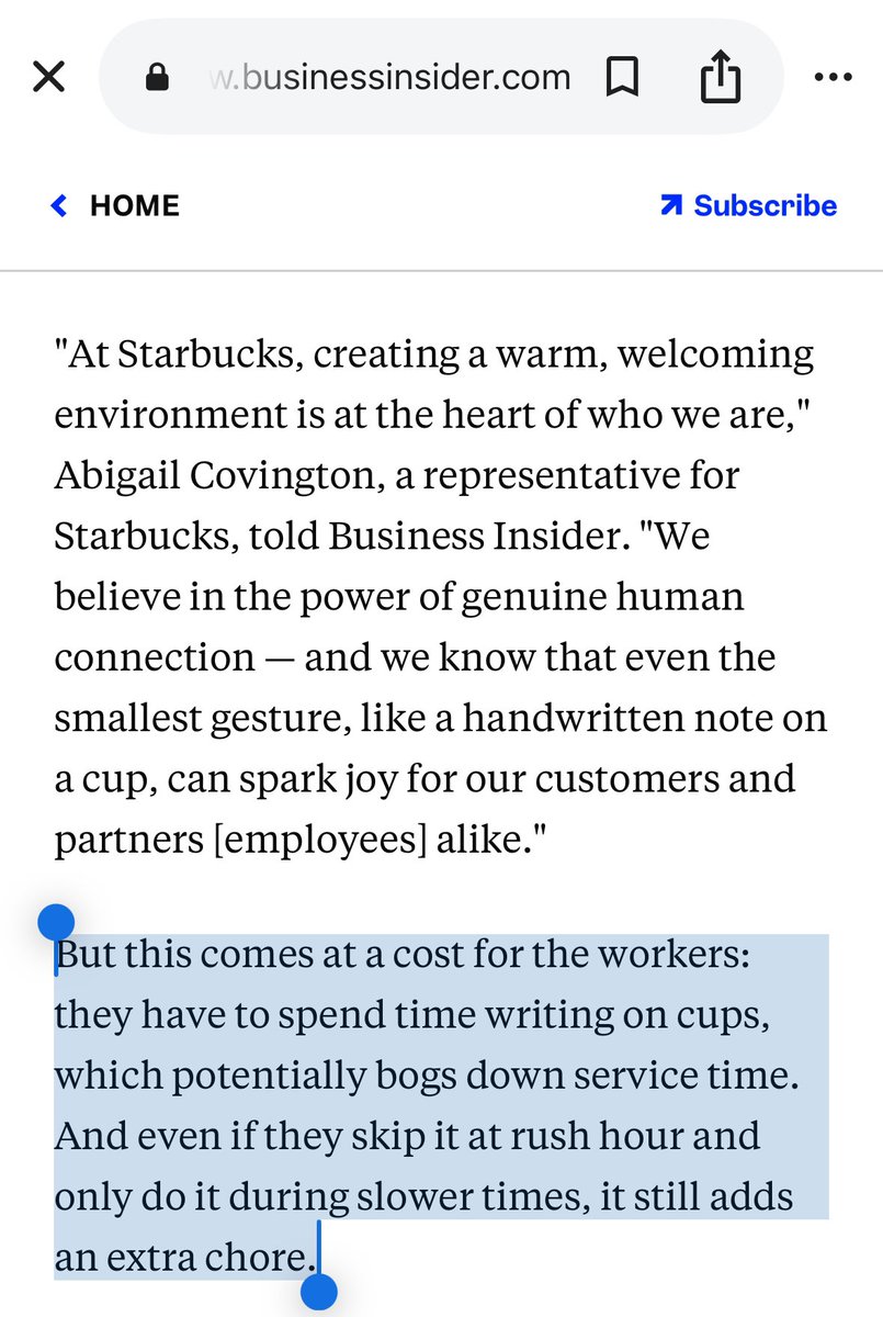 paryzhov's tweet image. Writing something on a cup at Starbucks is a back breaking chore for baristas apparently and comes at a cost!