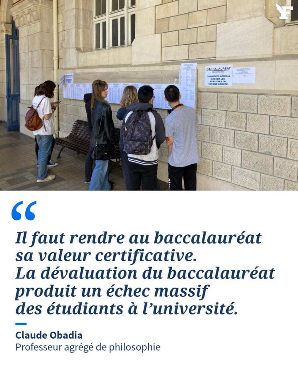 Le bac n’est plus un diplôme, c’est une attestation de présence. On a remplacé l’exigence par la médiocrité généralisée. Résultat : un diplôme qui ne vaut plus rien et des étudiants paumés. Des filières parallèles sélectionnent les meilleurs, privilège des initiés