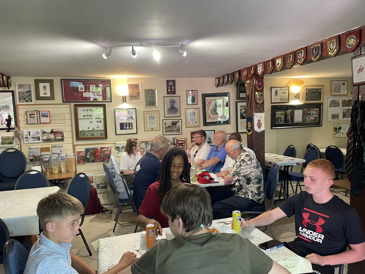 A lovely meal to end a great day. 

We have spent the day exploring the Battle of the Somme. 

👍