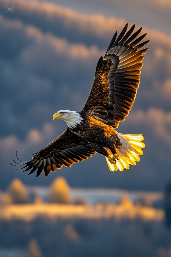 Soaring high above the clouds,