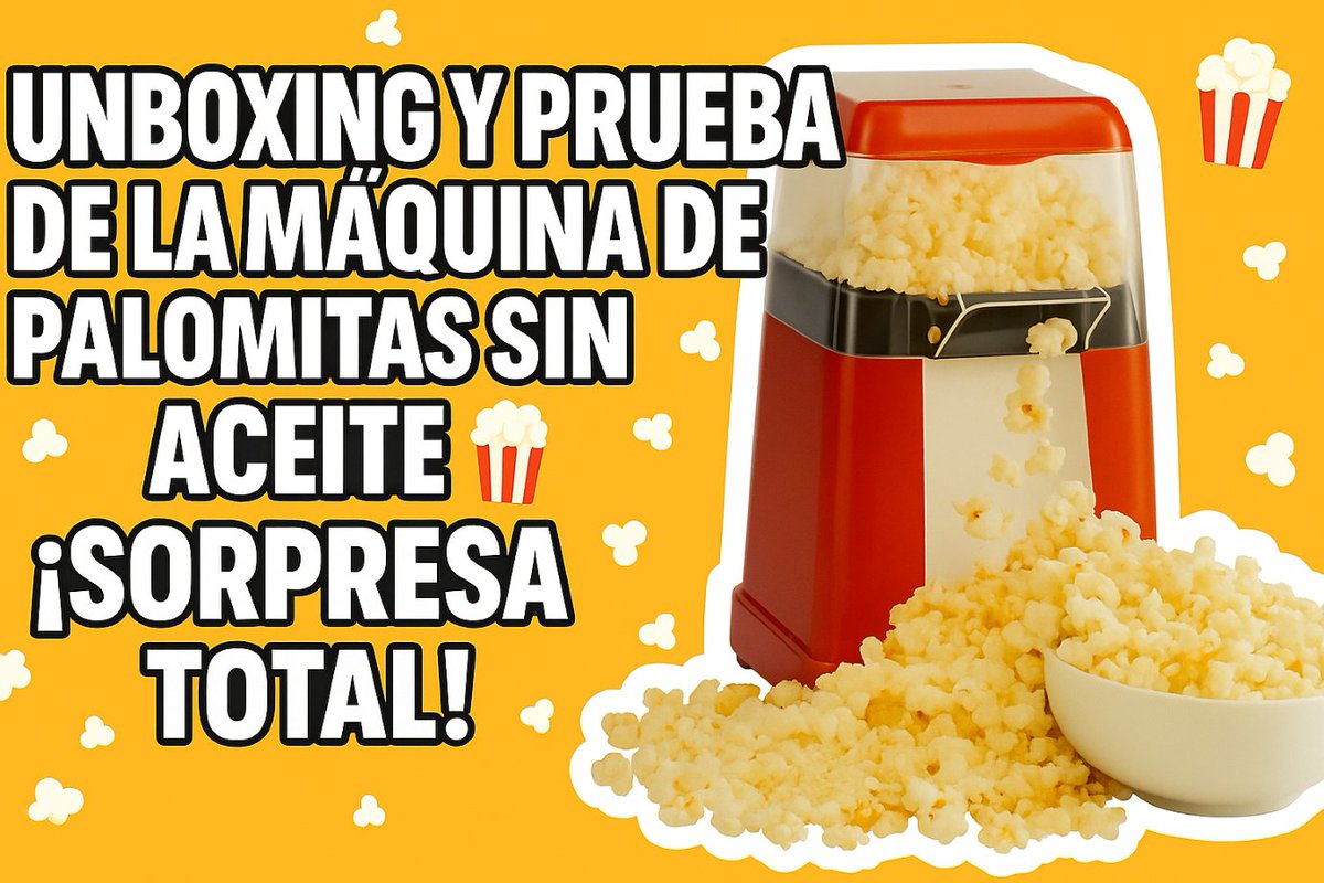 Unboxing y Prueba de la Máquina de Palomitas sin Aceite 🍿 ¡Sorpresa Total! youtu.be/LGo_01eRlj4?si… a través de <a href="/YouTube/">YouTube</a>