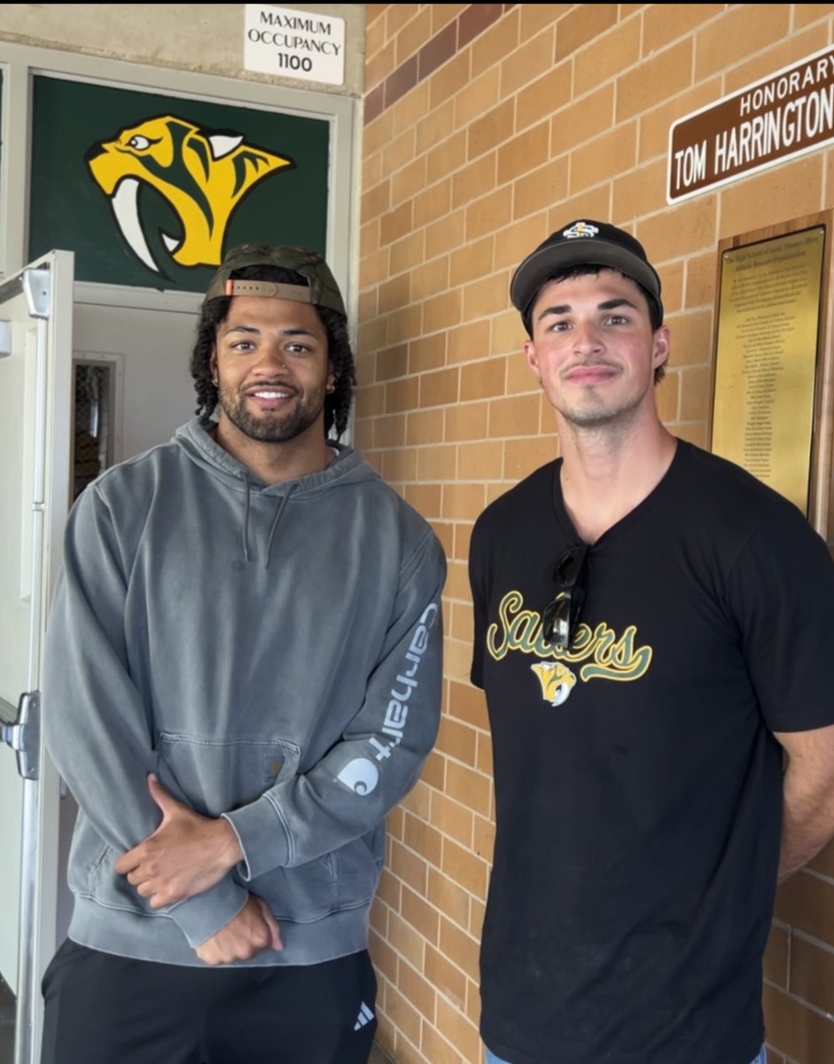 A huge thanks to FlexWork Sports Management for having Rome Odunze and an unexpected special guest, DJ Moore, at their camp today, held at Henneman Field at STM!