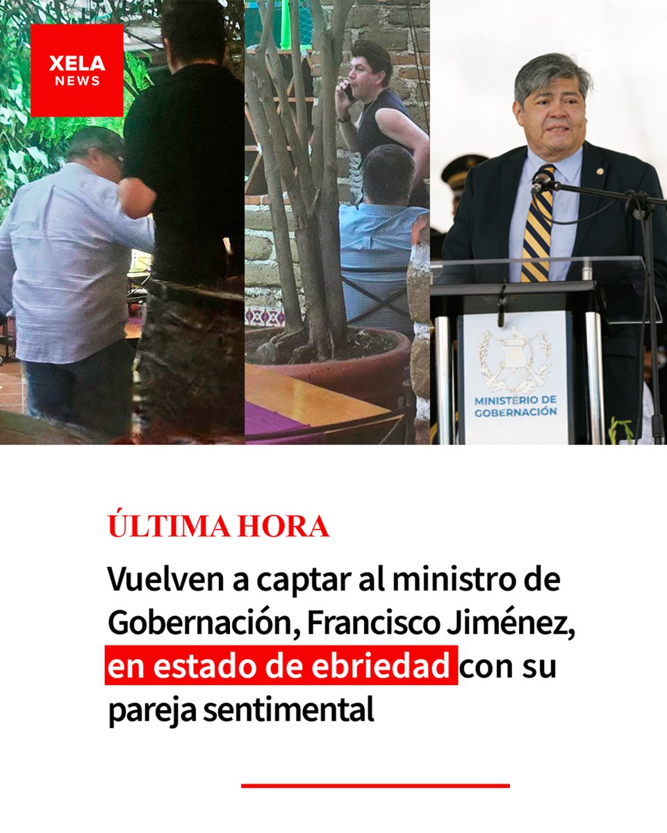 XelaNews (@xelanewsgt) on Twitter photo #ULTIMAHORA VUELVEN A CAPTAR AL MINISTRO DE GOBERNACIÓN BOLO CON SU NUEVA PAREJA SENTIMENTAL.
Mientras <a href="/BArevalodeLeon/">Bernardo Arévalo</a> envía a los antimotines a reprimir las manifestaciones de los sindicatos del <a href="/MineducGT/">Mineduc Guatemala</a> y del <a href="/MinSaludGuate/">Ministerio de Salud Pública</a>, el ministro del <a href="/mingobguate/">MinGob</a> <a href="/FJimenezmingob/">Francisco Jiménez</a> es #ULTIMAHORA VUELVEN A CAPTAR AL MINISTRO DE GOBERNACIÓN BOLO CON SU NUEVA PAREJA SENTIMENTAL.
Mientras <a href="/BArevalodeLeon/">Bernardo Arévalo</a> envía a los antimotines a reprimir las manifestaciones de los sindicatos del <a href="/MineducGT/">Mineduc Guatemala</a> y del <a href="/MinSaludGuate/">Ministerio de Salud Pública</a>, el ministro del <a href="/mingobguate/">MinGob</a> <a href="/FJimenezmingob/">Francisco Jiménez</a> es