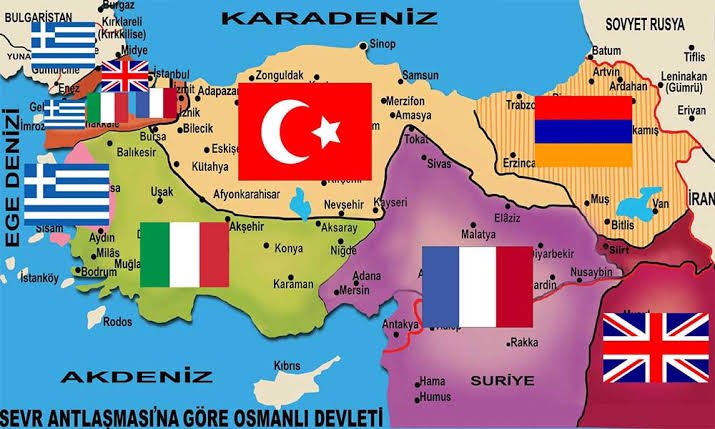 Siz barış istemiyorsunuz diyorlar. 

Bu millet, sırf silahlar sussun diye Sevr Barış Antlaşması’nı kabul etseydi hem mandaydık hem de sınırlar bu şekildeydi: