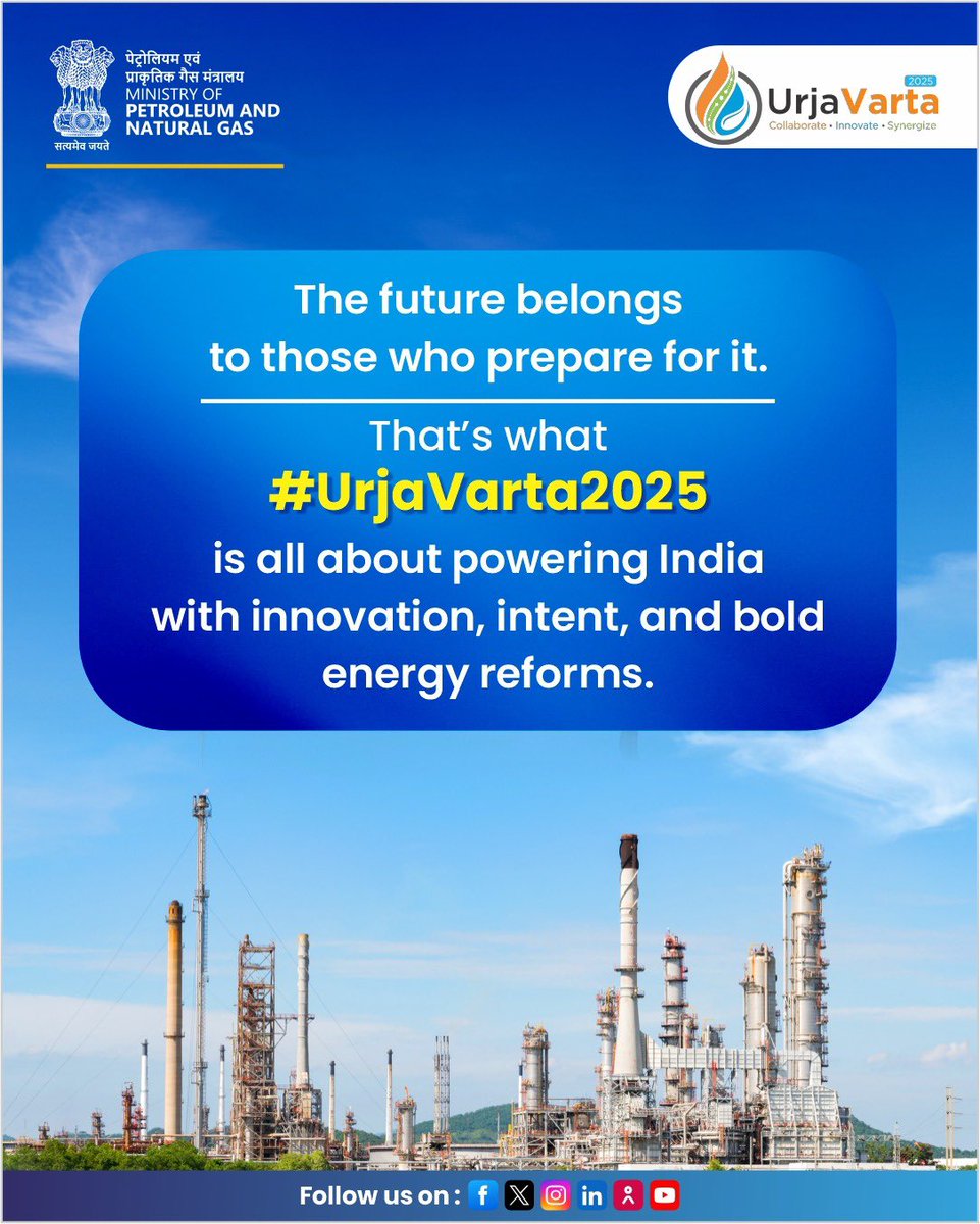 Neeraj_chopra1's tweet image. Big dreams begin with the right intent.
With @BPCLimited driving progress toward a smarter and cleaner energy future, India is moving forward with purpose and determination.
That’s the essence of #UrjaVarta2025 - a space for bold ideas, impactful reforms, and the changemakers…
