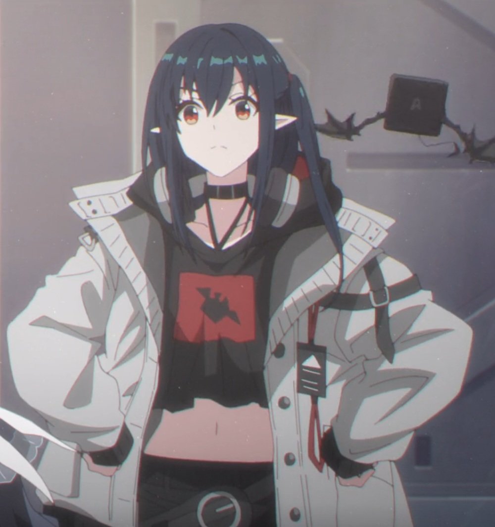 "I like this outfit. 
Oversized clothes are super in."