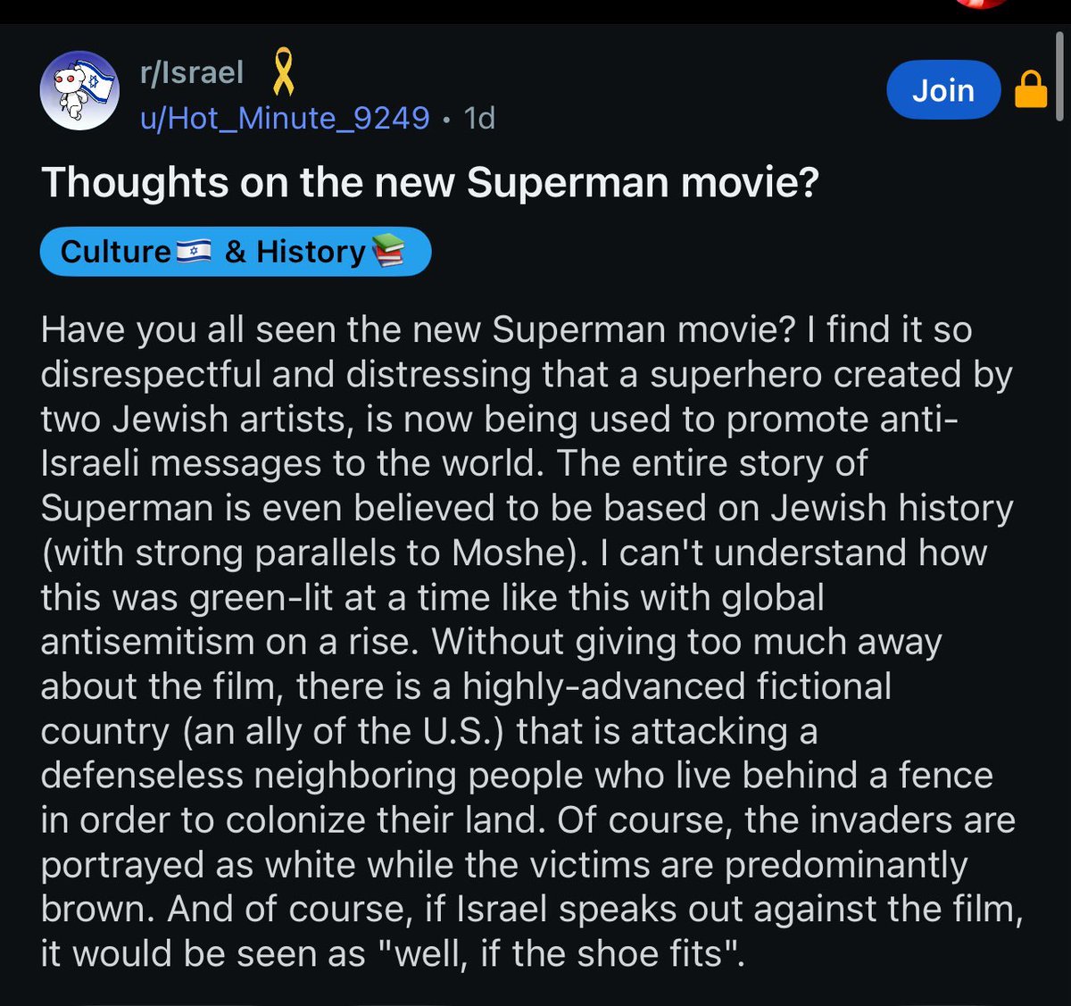 Zionists: "Superman is showing us what we are and we don't like it.
Superman is an AnTiSeMiTe"