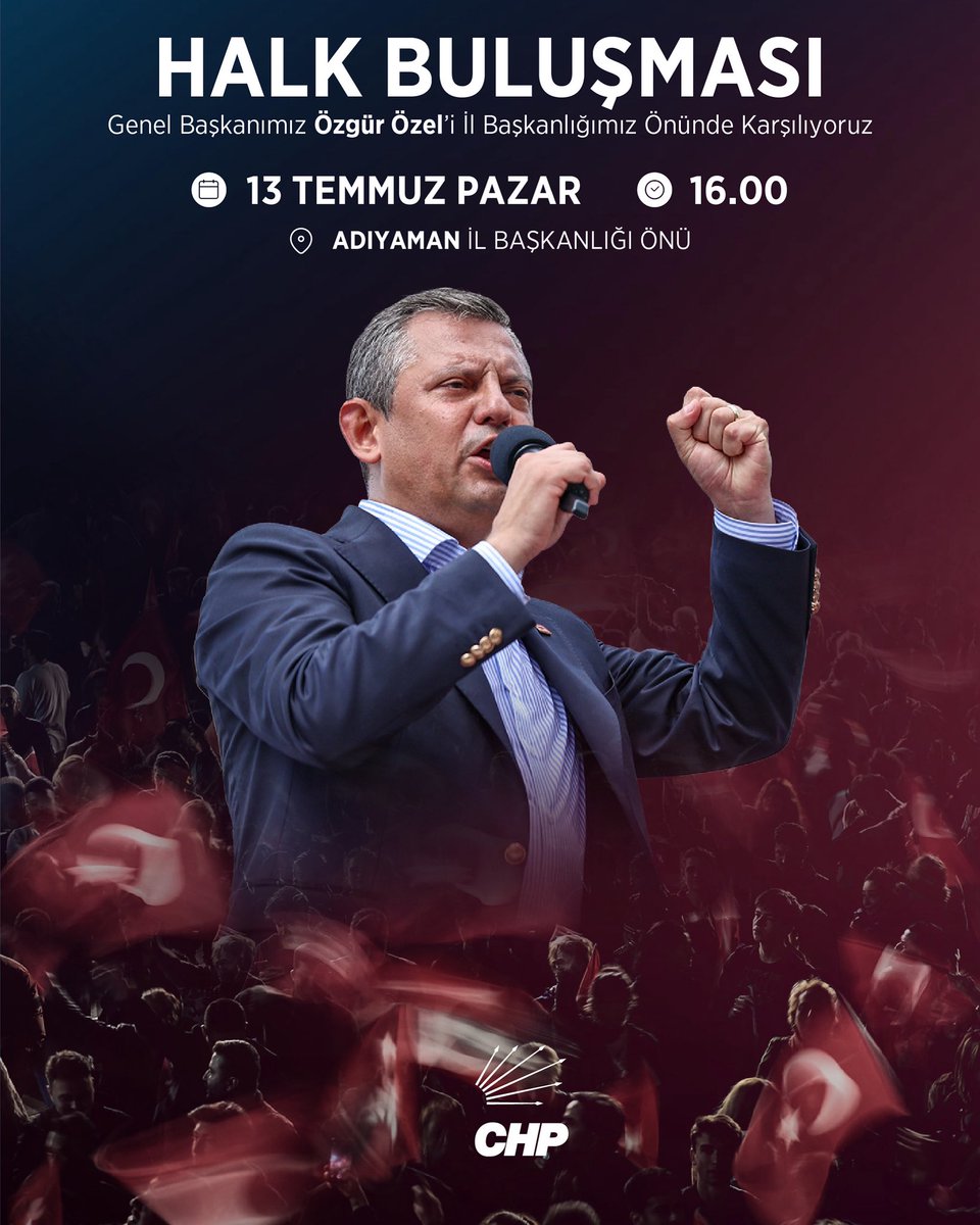 Yarın Adıyaman’dan mücadelemizin sesini yükseltiyoruz!

Adaletsizliğe, hukuksuzluğa, irademizi gasp etmeye çalışanlara karşı kazanana kadar meydanlardayız!

Bir adım geri atmak yok; el ele, omuz omuza, kol kola iktidara yürüyoruz!

🗓️ 13 Temmuz Pazar
⏰ 16.00
📍Adıyaman İl