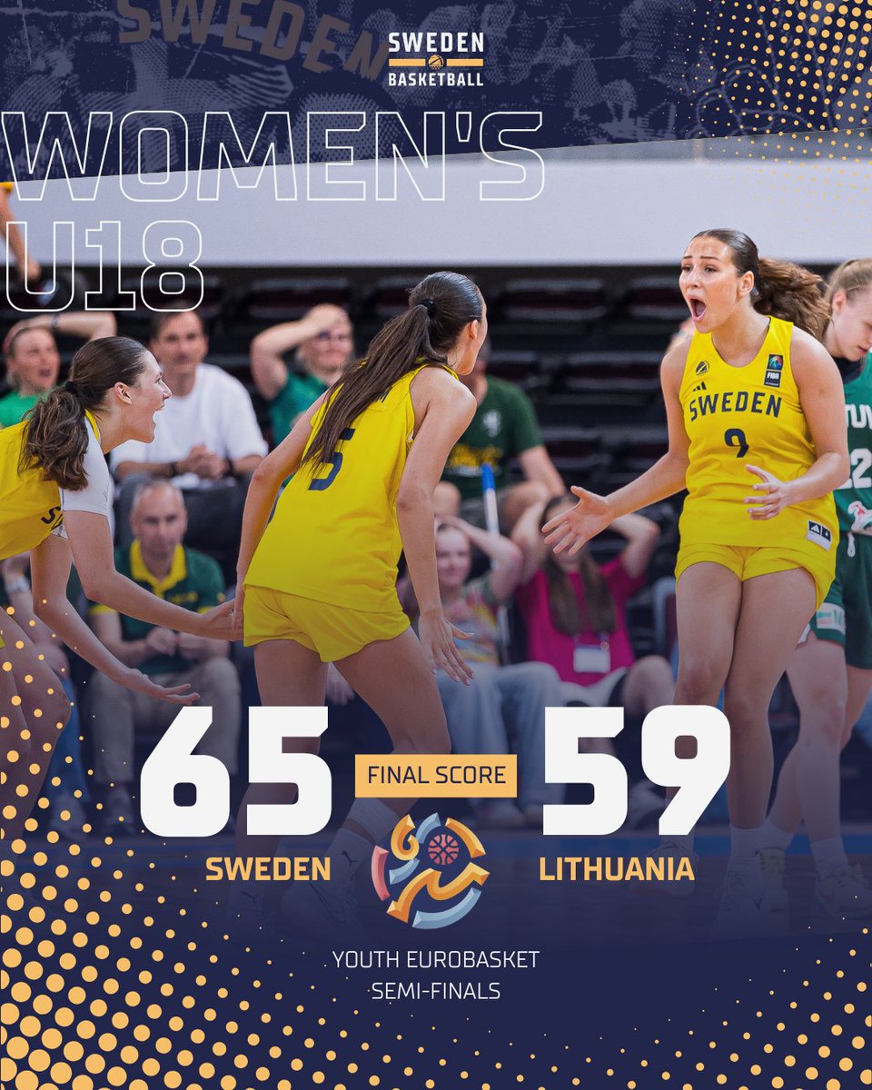 WE ARE GOING TO THE FINALS! 🥳🇸🇪✅

The Women’s U18 defeat the hosts Lithuania in a thrilling Semi-Finals, punch their ticket to the Finals tomorrow - and secure a spot in #U18EuroBasket Division A next year, which will be played in Stockholm! 🤩

Shiloh Kalenga with a game-high