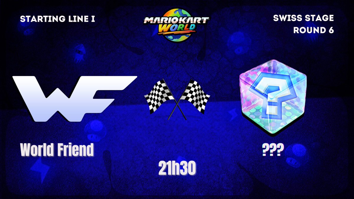 TeamWorldFriend's tweet image. Ce soir c'est la dernière ligne droite dans la phase de Swiss Stage au Starting Line ! 🏁
Programme de l'équipe :
🕗20h : ώƒ vs TM 🇺🇸
🕤21h30 : ώƒ vs ???
2 matchs qu'on doit impérativement gagner si on veut se qualifier en Gold Bracket !
▶️twitch.tv/worldfriendtv1