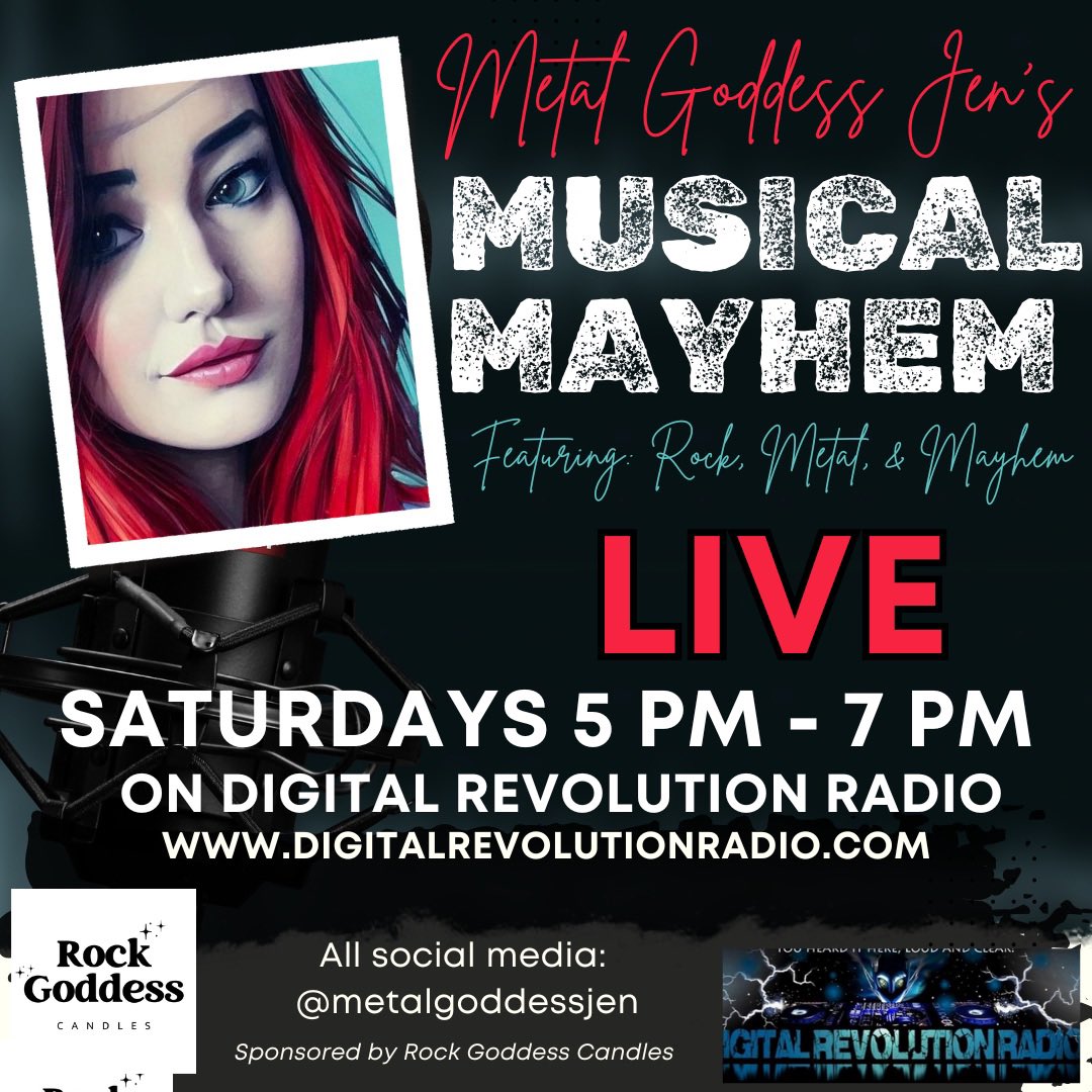MetalGoddessJen's tweet image. Tune in today at 5pm EST/2pm PST on DigitalRevolutionRadio.com. Download the free Digital Revolution Radio app from your App Store, and tune in 24/7!