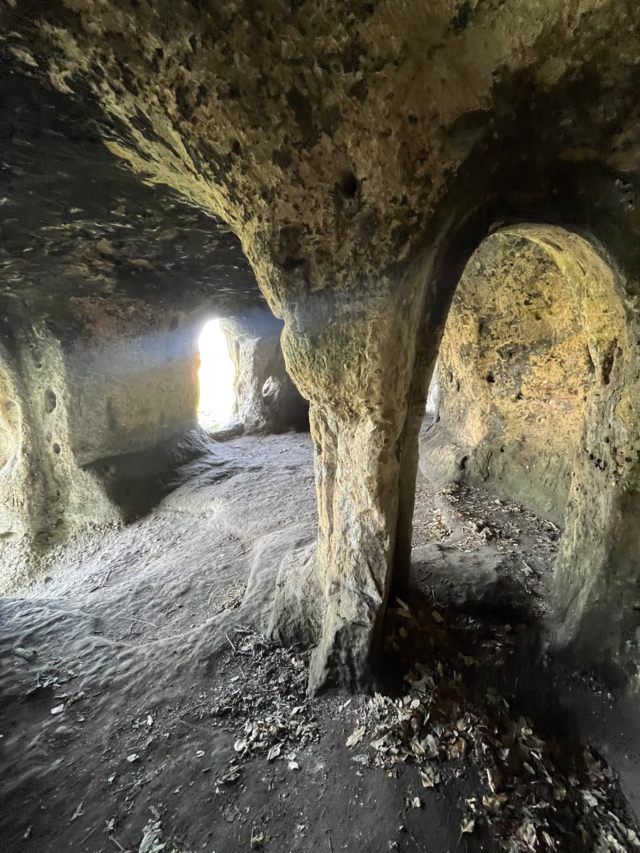 paulpowlesland's tweet image. I visited the oldest remaining Anglo-Saxon inhabitation in England: the cave church & hermit dwelling of Anchor Church in Derbyshire.
The caves still felt like a sacred space, albeit unlike any I had experienced in England before. Apart from the disused cooling towers of…