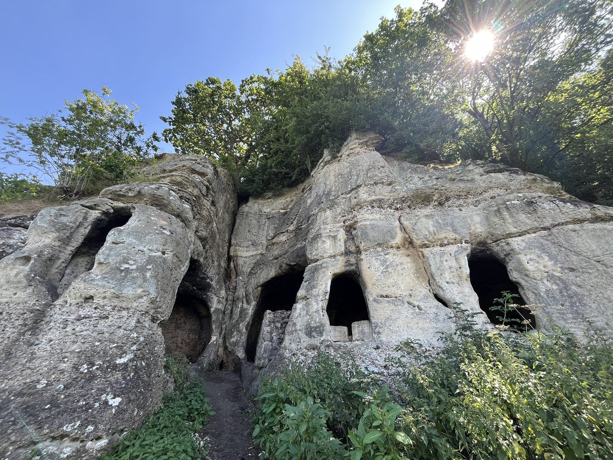 paulpowlesland's tweet image. I visited the oldest remaining Anglo-Saxon inhabitation in England: the cave church & hermit dwelling of Anchor Church in Derbyshire.
The caves still felt like a sacred space, albeit unlike any I had experienced in England before. Apart from the disused cooling towers of…