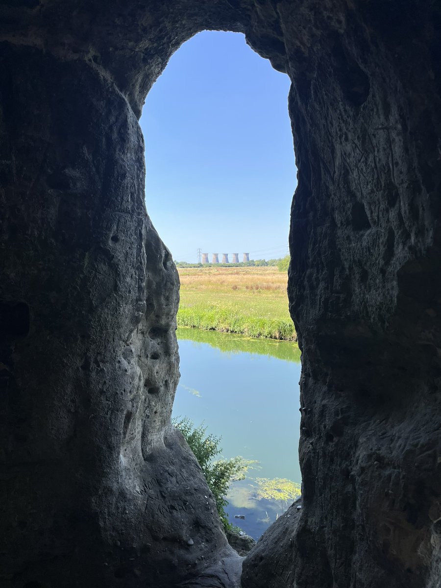 paulpowlesland's tweet image. I visited the oldest remaining Anglo-Saxon inhabitation in England: the cave church & hermit dwelling of Anchor Church in Derbyshire.
The caves still felt like a sacred space, albeit unlike any I had experienced in England before. Apart from the disused cooling towers of…