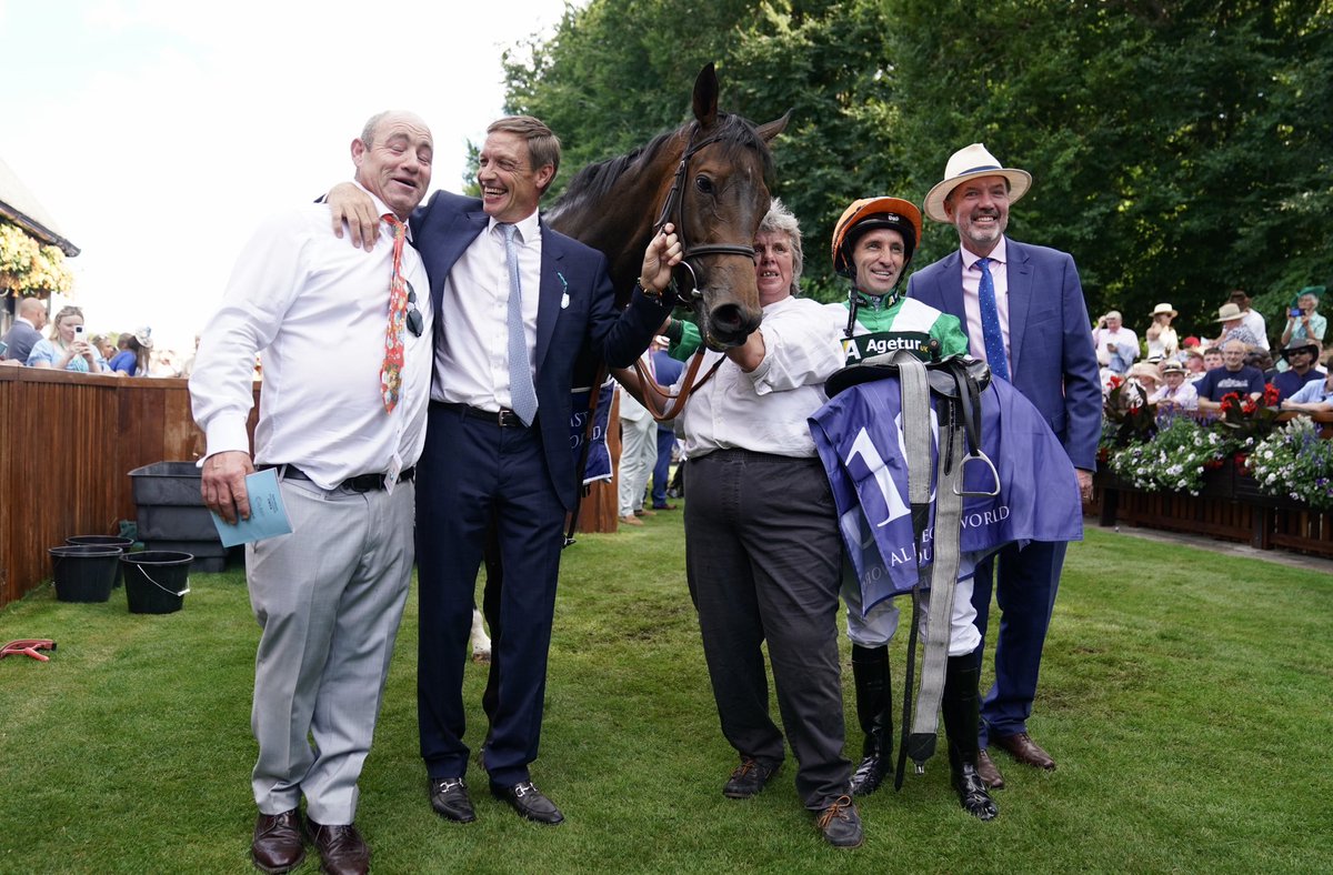 jjgiddens's tweet image. No Half Measures ridden by Neil Callan wins the Al Basti Equiworld Dubai July Cup during the Debenhams July Festival 2025 at Newmarket Racecourse