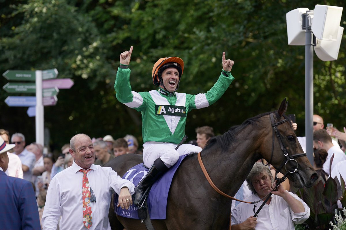 jjgiddens's tweet image. No Half Measures ridden by Neil Callan wins the Al Basti Equiworld Dubai July Cup during the Debenhams July Festival 2025 at Newmarket Racecourse