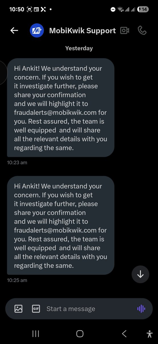 MahendraAnkit's tweet photo. @MobiKwikSWAT @police_haryana 

Mobikwik -its in their DNA to cheat wallet holders.
You've robbed me of my money
Asking me to chase police for an NOC , threatening to close in 1 day

I asked for a investigation result on 19Mar25, its 12 July ? What your assessment? 
You cheats ! https://t.co/5xTrjNxmAO