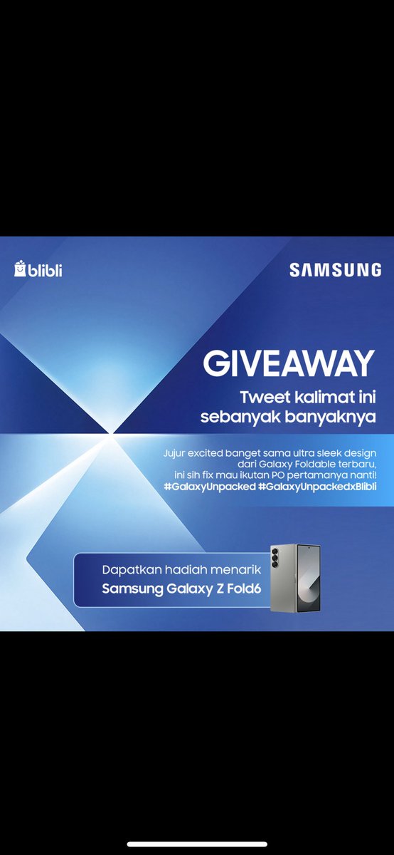 DumaDumi's tweet photo. @bliblidotcom @samsungID Jujur excited banget sama ultra sleek design dari Galaxy Foldable terbaru, ini sih fix mau ikutan PO pertamanya nanti! #GalaxyUnpacked #GalaxyUnpackedxBlibli https://t.co/UZoYMYMFNq