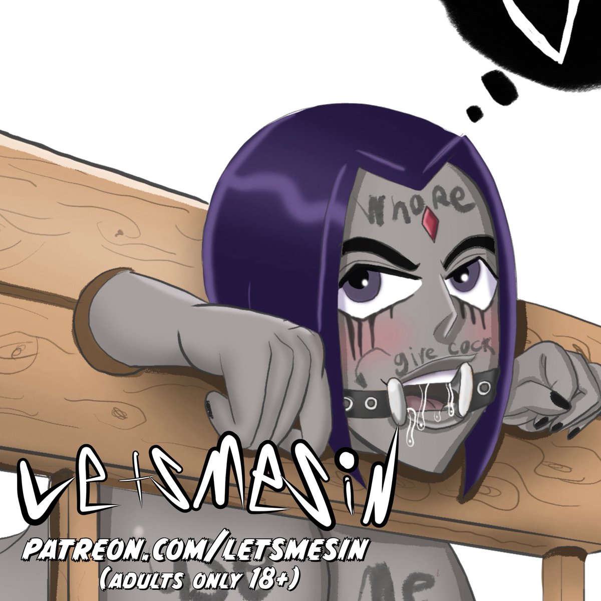 LetsMeSin's tweet photo. I’m making some exclusive content for my Patreon featuring the women of Teen Titans and I’m not done with them yet! #puppyplay #nsfw #teentians https://t.co/nbHRMxpFF3