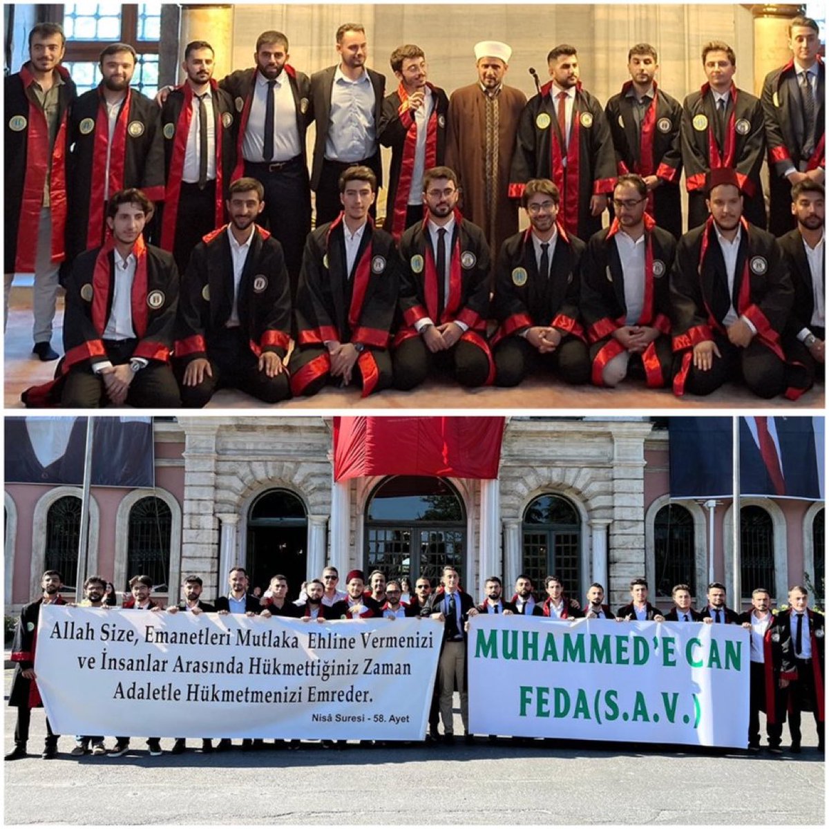 İstanbul Üniversitesi Hukuk Fakültesi öğrencileri, mezuniyet törenlerini İmamoğlu protestolarında zarar gören Şehzadebaşı Camii'nde gerçekleştirdi.