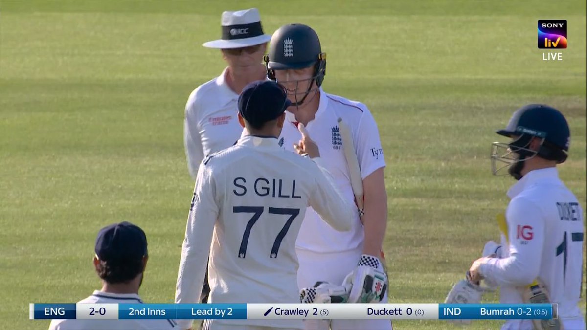 TEST CRICKET AT ITS BEST AT LORD'S. 

- Words exchanged between India and England. 🥶
