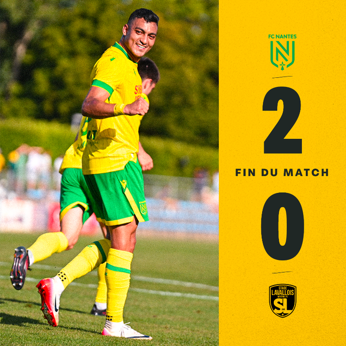 <strong>مصطفى محمد في الودية الأخيرة لـ نانت</strong>