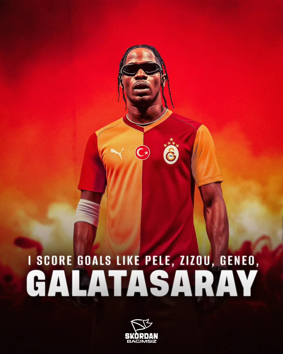 🎧 "GALATASARAY GİBİ GOLLER ATIYORUM" 

💽 Rap sanatçısı Travis Scott, 3 gün önce Jackboys grubuyla çıkardığı yeni şarkısı "2000 EXCURTION" şarkısında Galatasaray'ı kullandı.

📢 "I score goals like Pele, Zizou, Geneo, Galatasaray"

"Pele, Zizou (Zinedine Zidane), Geneo,